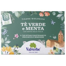 VALVERBE TE' VERDE E MENTA TISANA BIOLOGICA 20 FILTRI