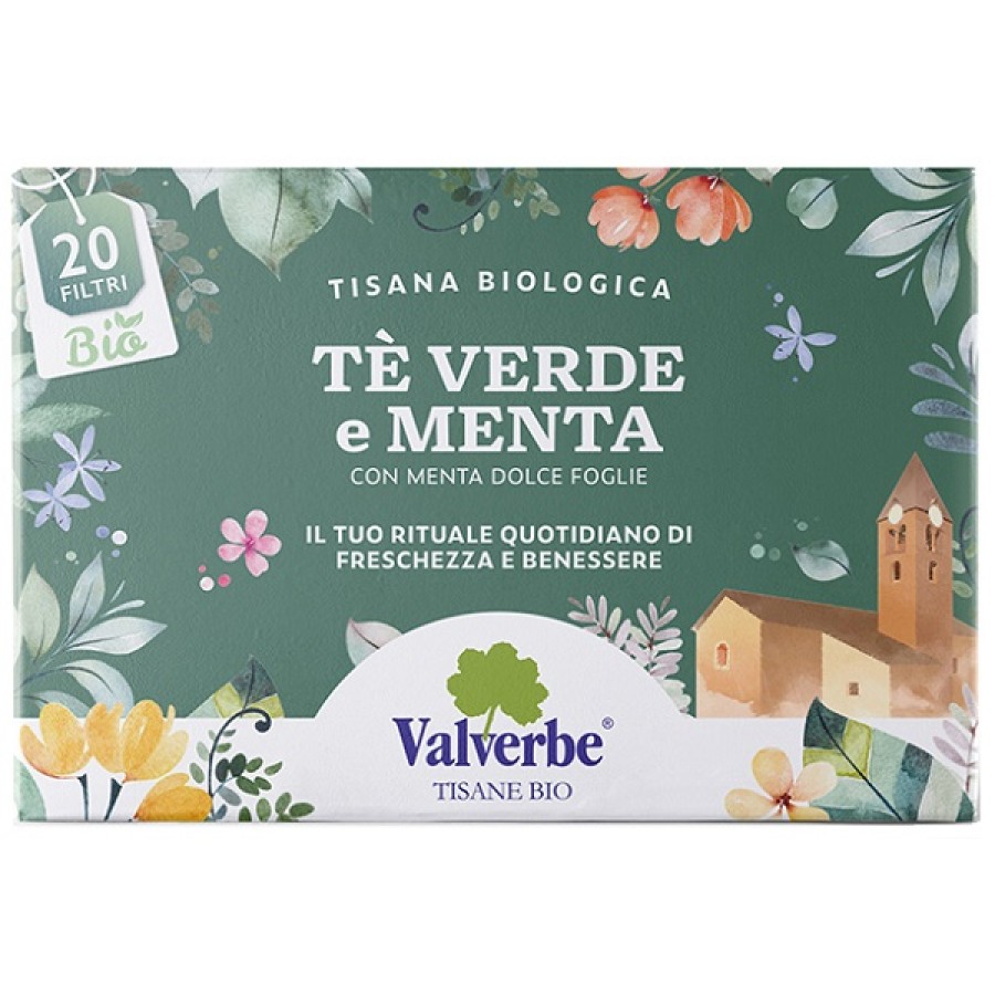 VALVERBE TE' VERDE E MENTA TISANA BIOLOGICA 20 FILTRI