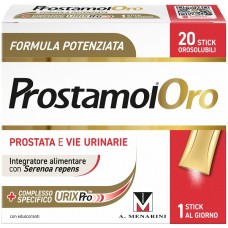 PROSTAMOL ORO 20 STICK OROSOLUBILI DA 1,6 G GUSTO FRUTTI ROSSI CON EDULCORANTI SENZA ZUCCHERI SENZA GLUTINE NATURALMENTE PRIVO DI LATTOSIO