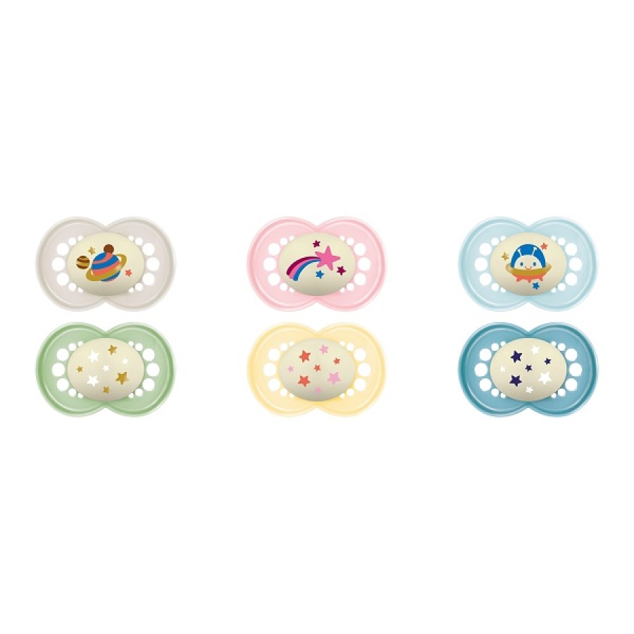 MAM SUCCHIETTO ORIGINAL NIGHT 6+ MESI SILICONE 2 PEZZI