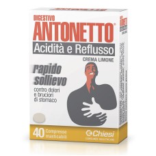 DIGESTIVO ANTONETTO ACIDITA' E REFLUSSO CREMA AL LIMONE 40 COMPRESSE MASTICABILI