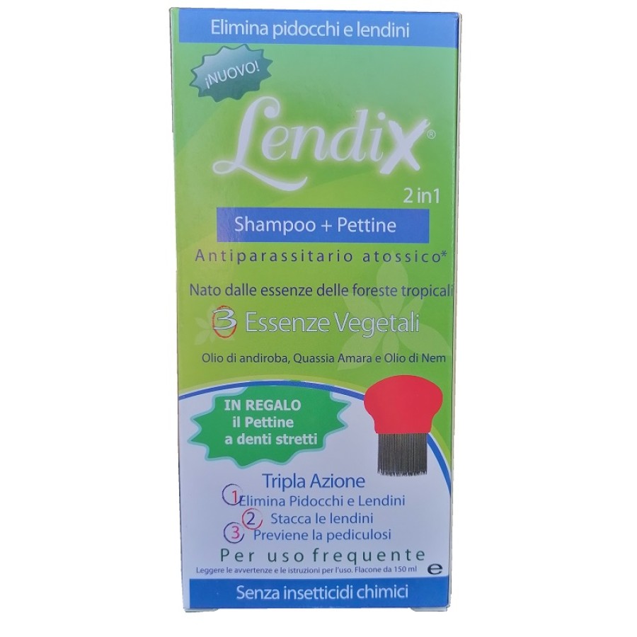 LENDIX SHAMPOO PLUS 150 ML + PETTINE ANTI PIDOCCHI 2 IN 1