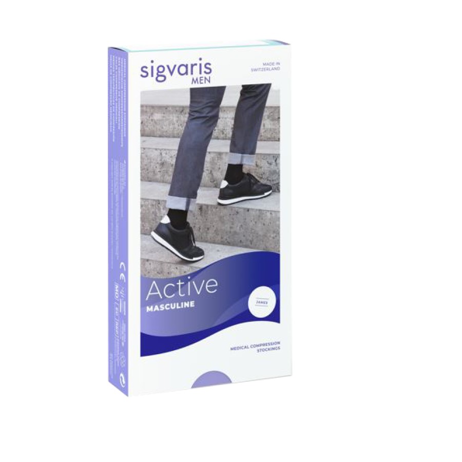 SIGVARIS JAMES CCL2 GAMBALETTO LUNGO NERO PUNTA CHIUSA L