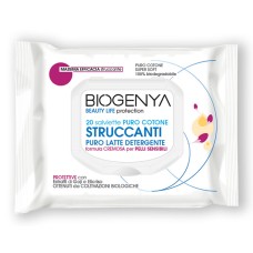 BIOGENYA OED SALVIETTE STRUCCANTI IN COTONE LATTE PELLI SENSIBILI 20 PEZZI