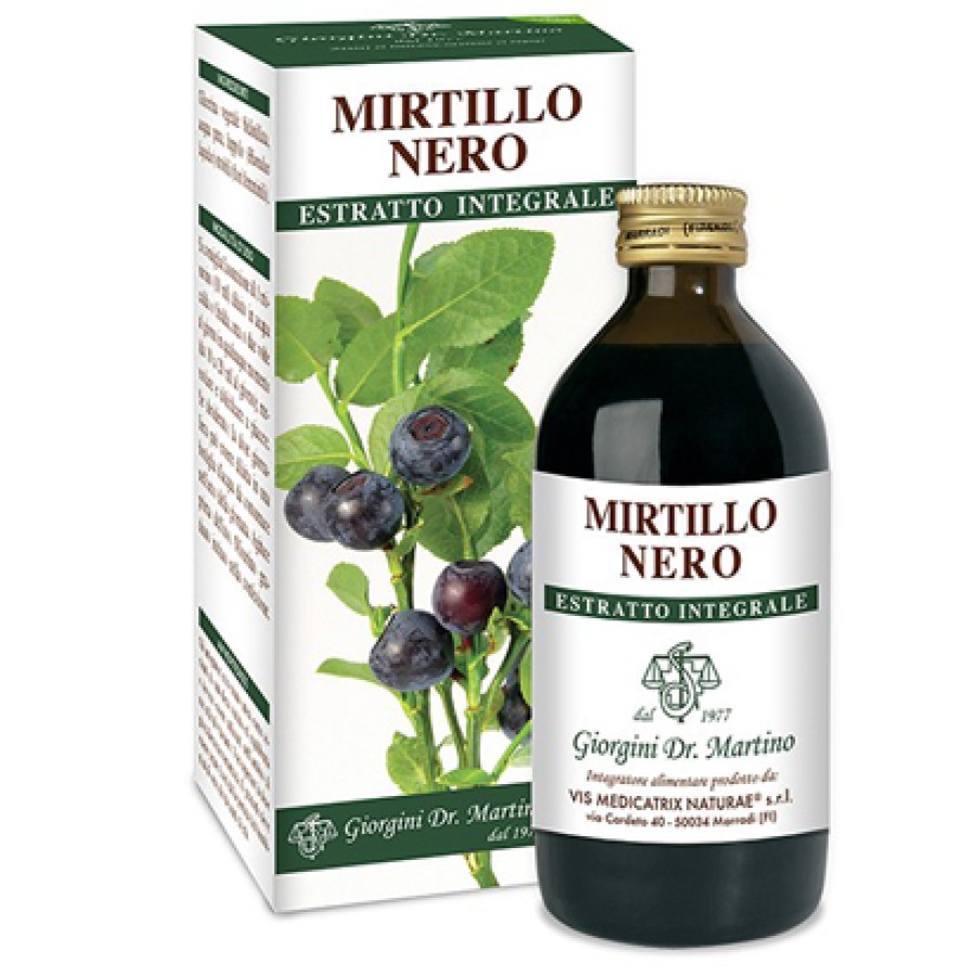 MIRTILLO NERO ESTRATTO INTEGRALE 200 ML MIRTILLO NERO ESTRATTO INTEGRALE 200 ML