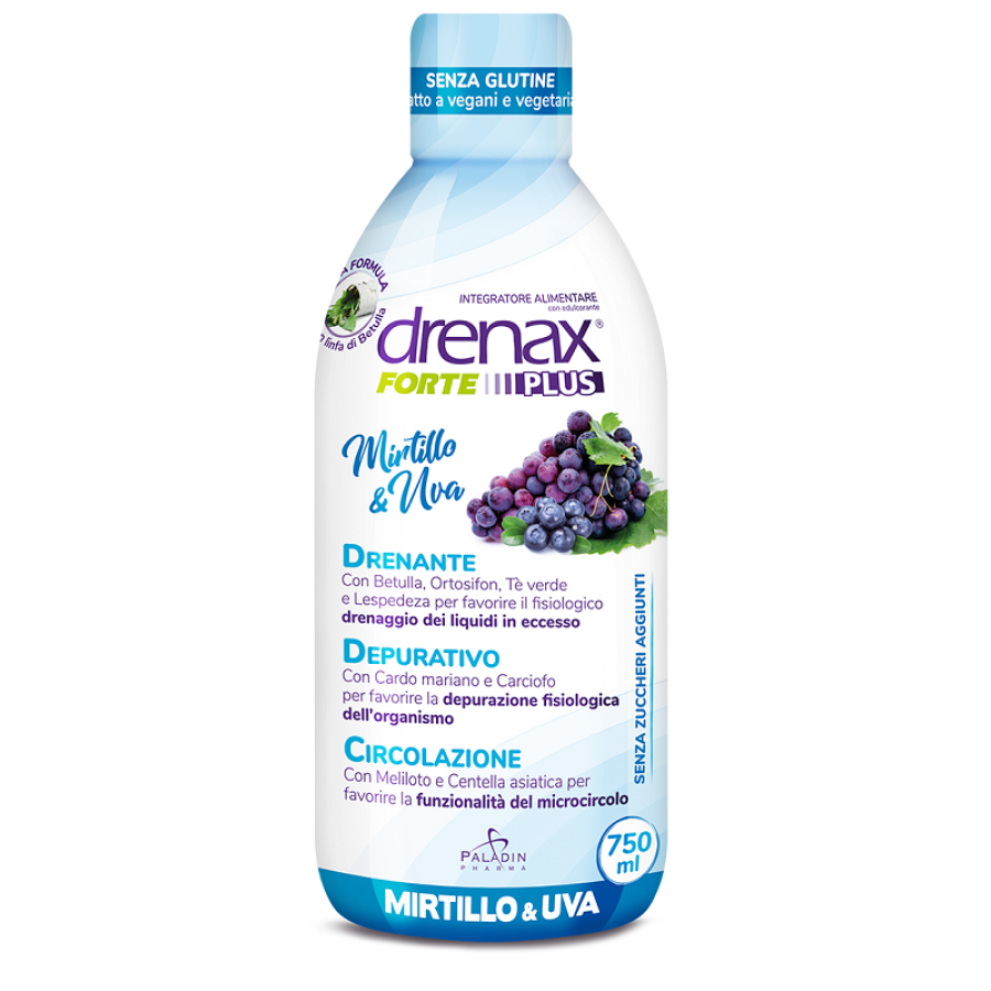 DRENAX FORTE PLUS ORIGINALE CON MIRTILLO E UVA 750 ML DRENAX FORTE PLUS ORIGINALE CON MIRTILLO E UVA 750 ML
