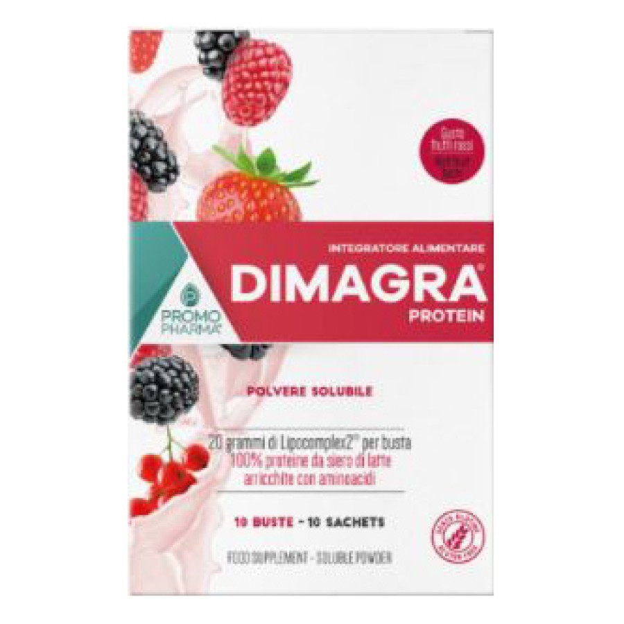 DIMAGRA PROTEIN RED FRUIT 10 BUSTE DIMAGRA PROTEIN RED FRUIT 10 BUSTE