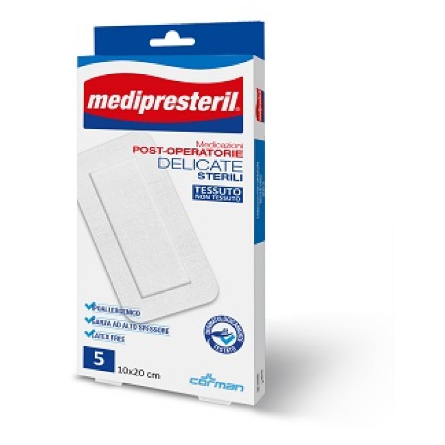 MEDICAZIONE POST OPERATORIA MEDIPRESTERIL DELICATA TNT 10X20CM 5 PEZZI