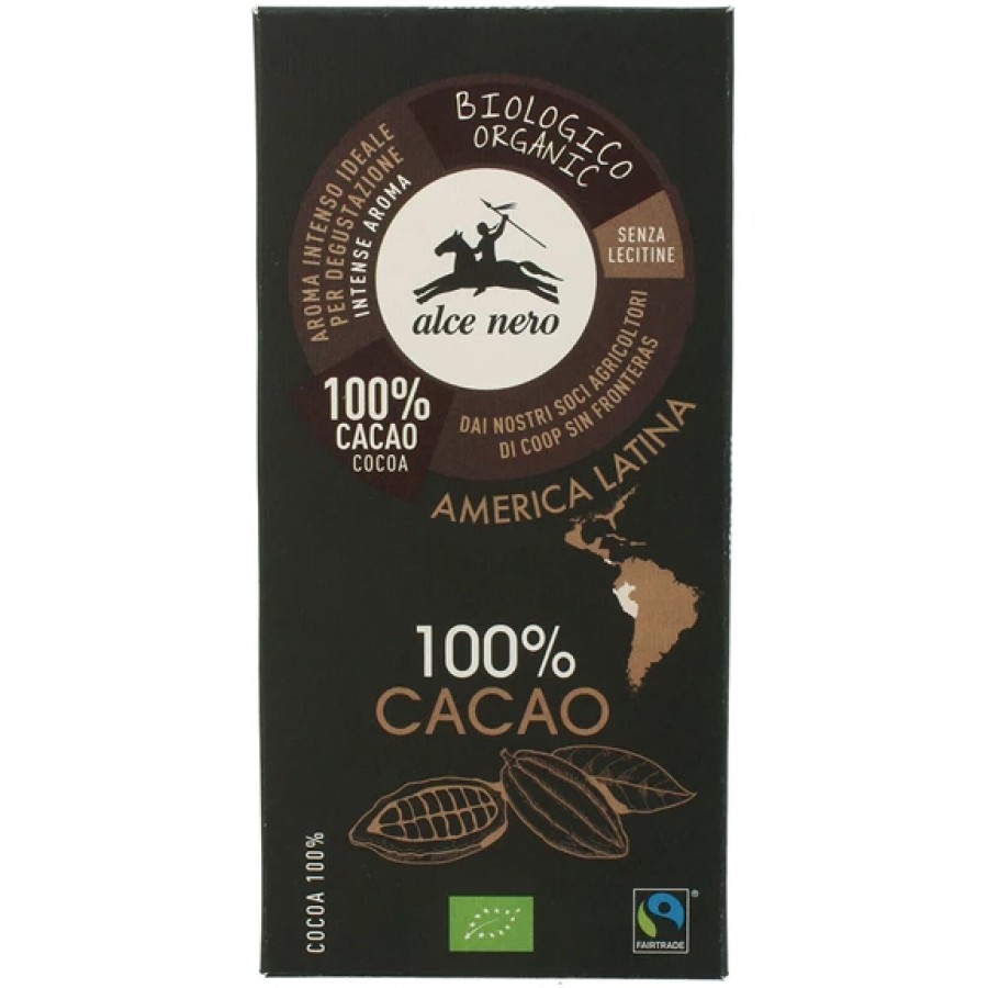 TAVOLETTA CIOCCOLATO EXTRAFONDENTE BIO 100% CACAO 50 G TAVOLETTA CIOCCOLATO EXTRAFONDENTE BIO 100% CACAO 50 G