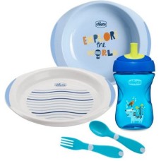 CHICCO SET PAPPA 12 MESI+ AZZURRO