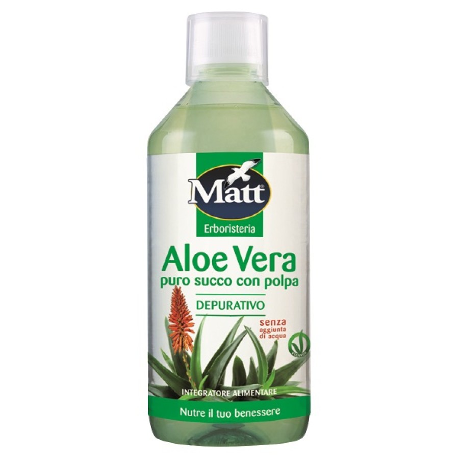 MATT ERBORISTERIA ALOE VERA PURA DEPURATIVO 500 ML MATT ERBORISTERIA ALOE VERA PURA DEPURATIVO 500 ML