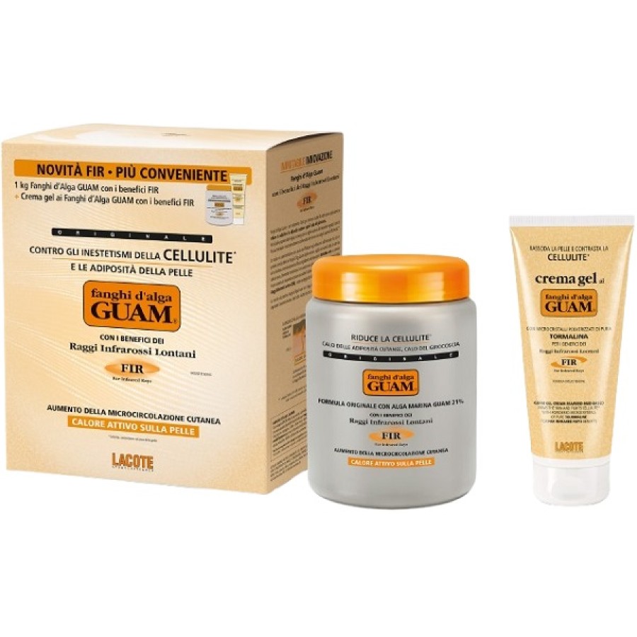 GUAM FIR FANGHI D'ALGA CONFEZIONE CONVENIENZA CON FANGHI D'ALGA GUAM FIR 1 KG + GUAM CREMA GEL FIR 200 ML