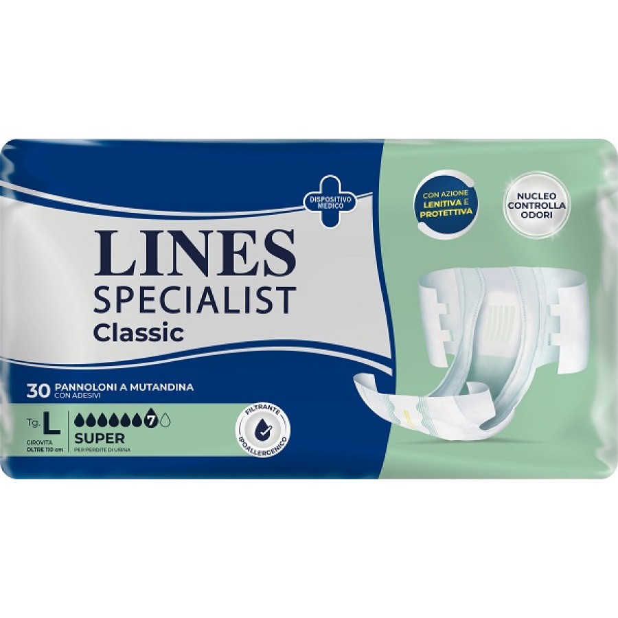 PANNOLONE A MUTANDA LINES SPECIALIST CLASSIC SUPER MG 30 PEZZI