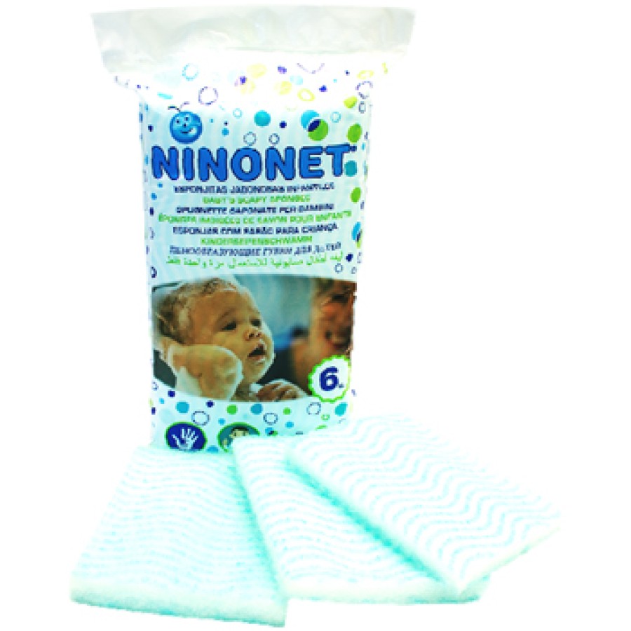 NINONET SPUGNETTA SAPONATA PER BIMBI 6 PEZZI