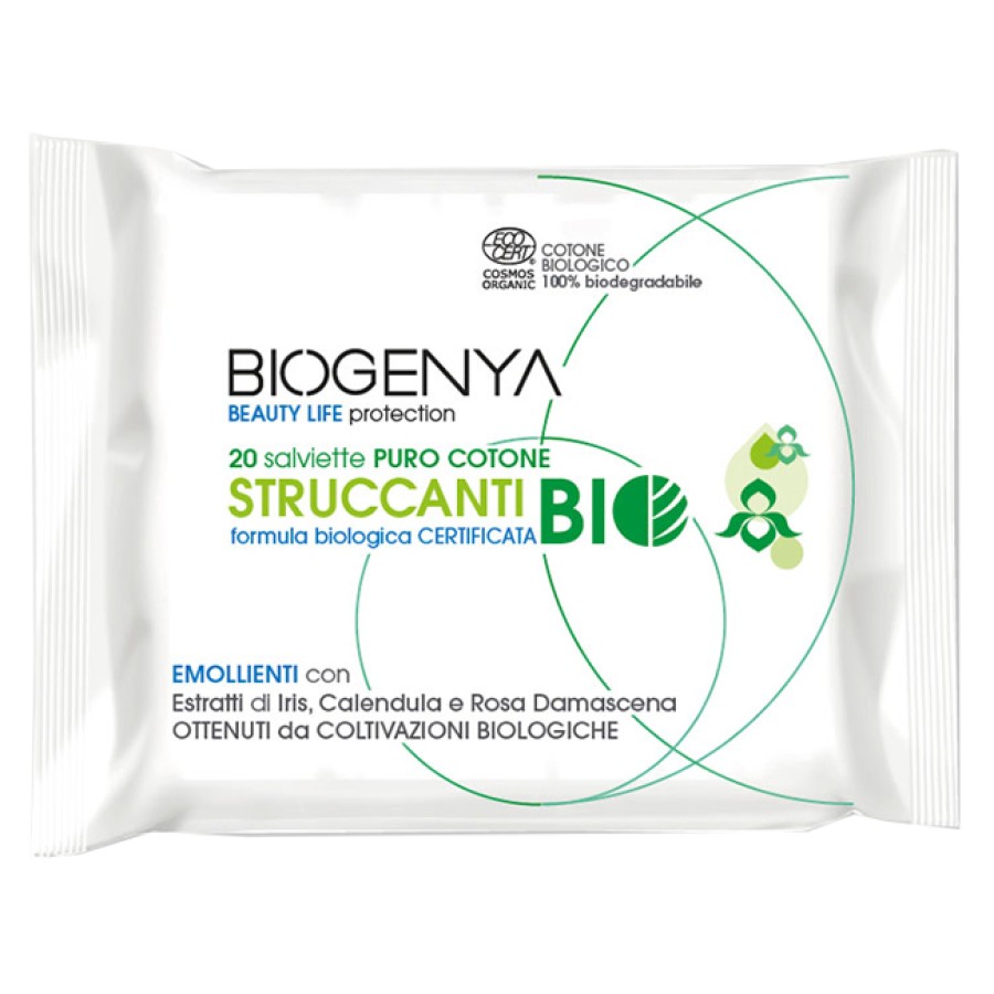 BIOGENYA BEAUTY LIFE PROTECTION 20 SALVIETTE IN PURO COTONE STRUCCANTI BIO