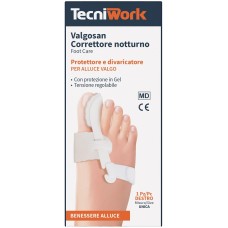 CORRETTORE NOTTURNO PER ALLUCE VALGO DESTRO MISURA UNICA VALGOSAN 1 PEZZO