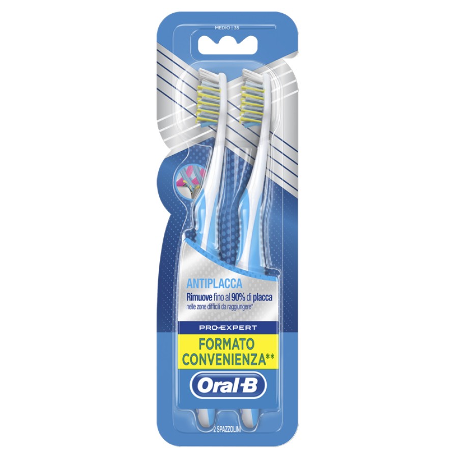 ORAL B MANUAL SPAZZOLINO PRO EXPERT CROSS ACTION ANTIPLACCA 35 M 2 PEZZI