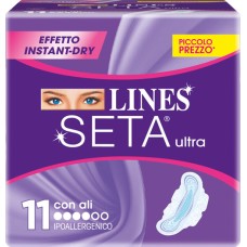 LINES SETA ULTRA ASSORBENTI CON ALI 11 PEZZI