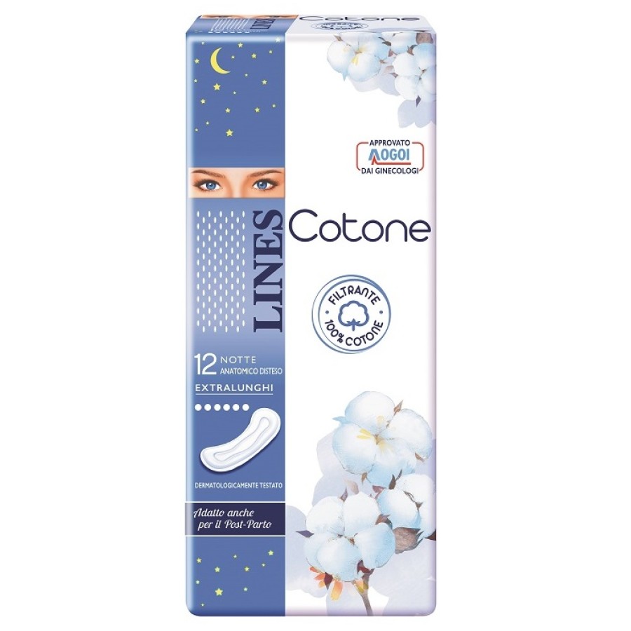 LINES COTONE NON ULTRA NOTTE DISTESI 12 PEZZI LINES COTONE NON ULTRA NOTTE DISTESI 12 PEZZI