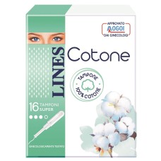 LINES COTONE TAMPONE SUPER 16 PEZZI