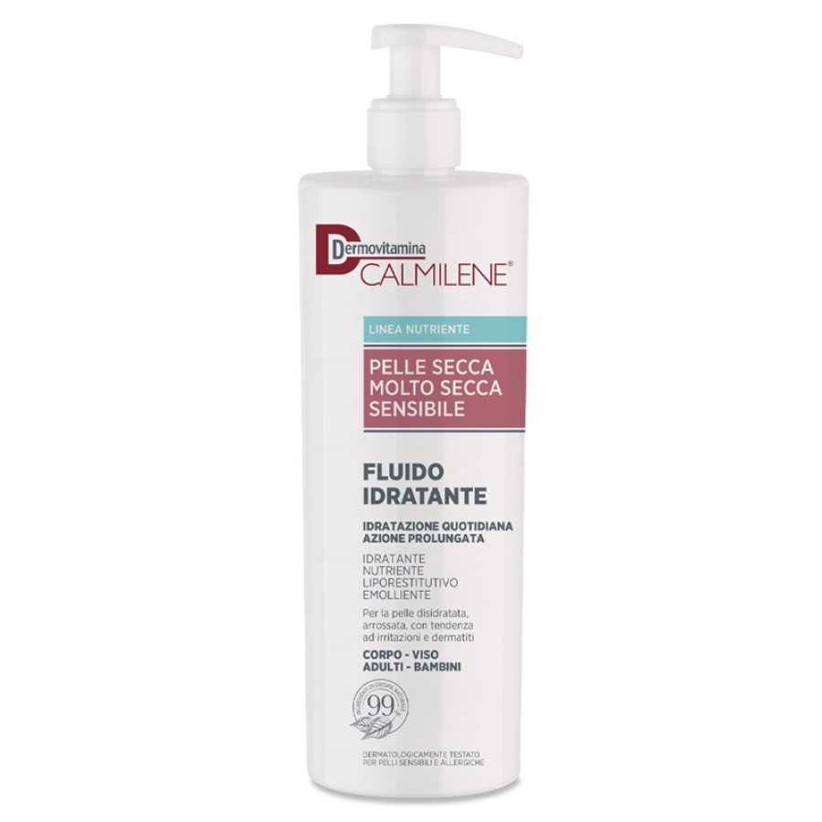 DERMOVITAMINA CALMILENE FLUIDO IDRATANTE PER PELLE SECCA, MOLTO SECCA E SENSIBILE 500 ML DERMOVITAMINA CALMILENE FLUIDO IDRATANTE PER PELLE SECCA, MOLTO SECCA E SENSIBILE 500 ML