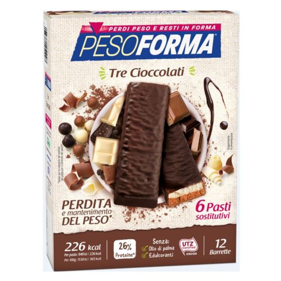 PESOFORMA BARR 3 CIOCCOLATI 372 G PESOFORMA BARR 3 CIOCCOLATI 372 G