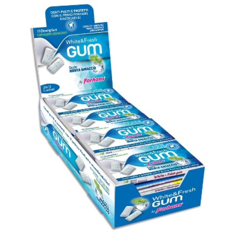 FORHANS GOMMA DA MASTICARE WHITE&FRESH GUM 12 CONFETTI