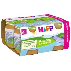 HIPP OMOGENEIZZATO SALMONE/VERDURE 4X80 G