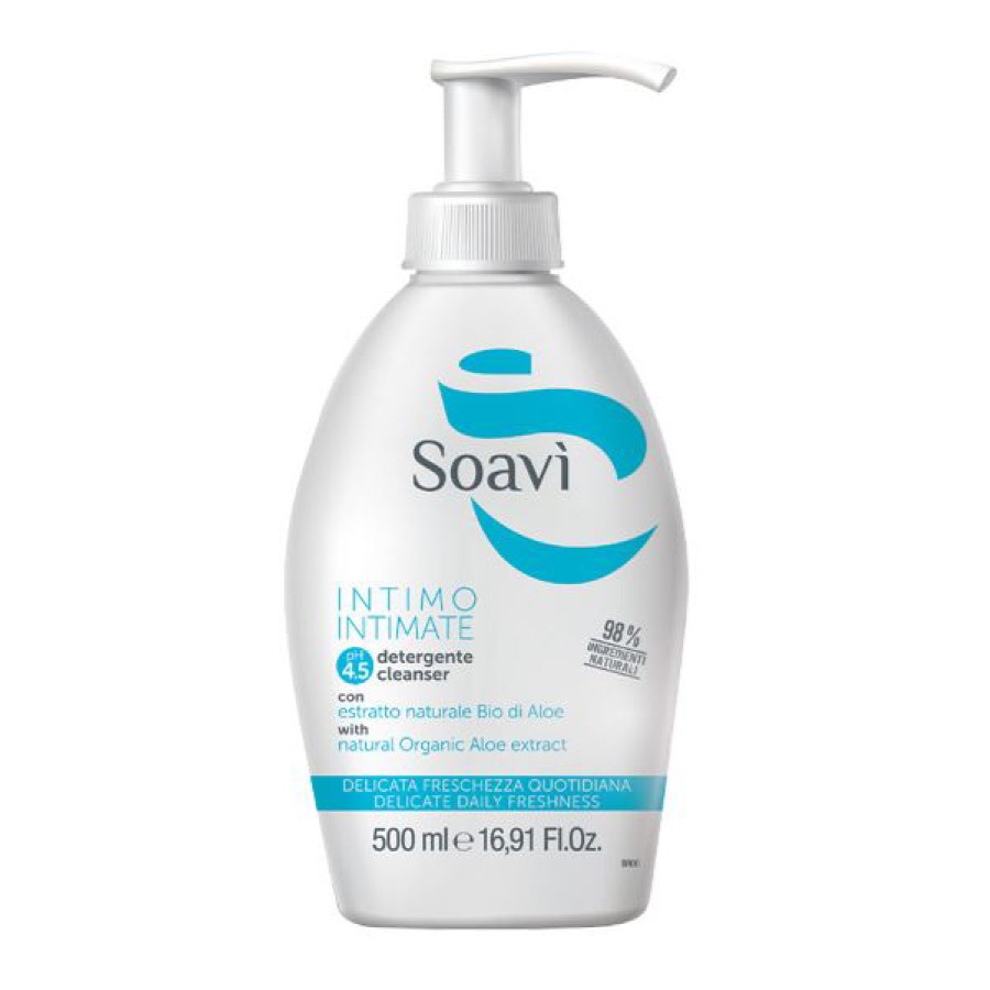 SOAVI' INTIMO DELICATO PH4,5 FLACONE CON DISPENSER 500 ML SOAVI' INTIMO DELICATO PH4,5 FLACONE CON DISPENSER 500 ML