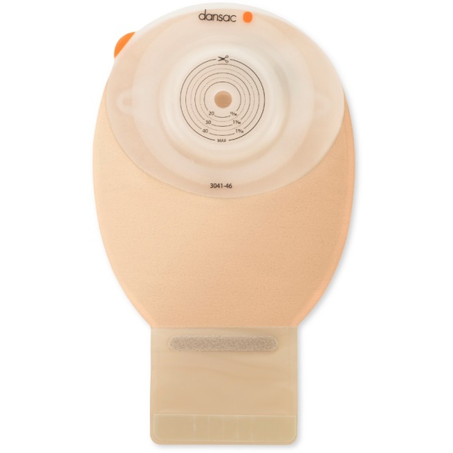 DANSAC NOVALIFE TRE 1 SACCA APERTA OPACA CONVEX MAXI PER ILEOSTOMIA CON FINESTRA RITAGLIABILE 15-59 MM 500 ML 10 PEZZI