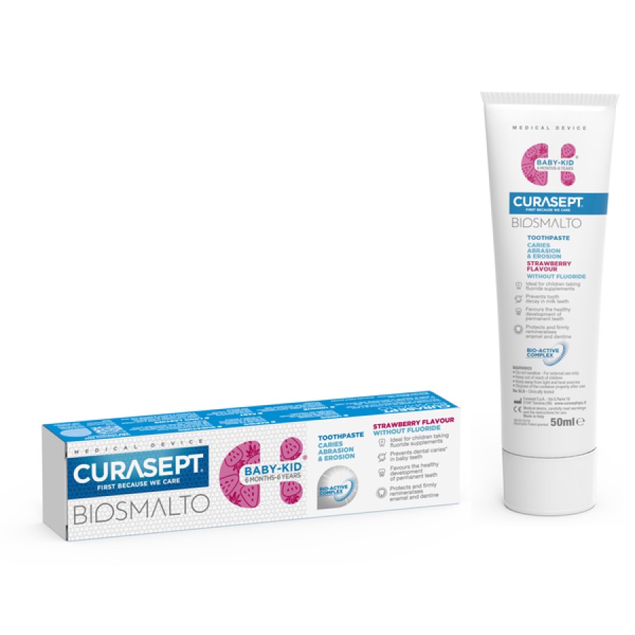 CURASEPT BIOSMALTO BABY KID SENZA FLUORO 50 ML CURASEPT BIOSMALTO BABY KID SENZA FLUORO 50 ML
