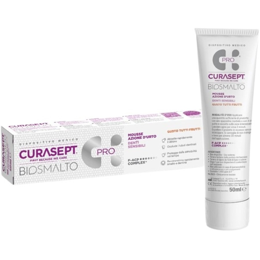 CURASEPT BIOSMALTO MOUSSE DENTI SENSIBILI 50 ML CURASEPT BIOSMALTO MOUSSE DENTI SENSIBILI 50 ML