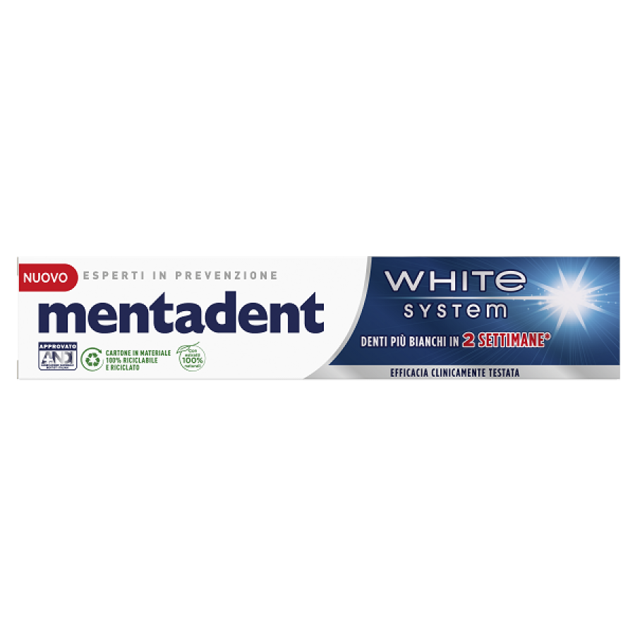 MENTADENT WHITE SYSTEM 75 ML MENTADENT WHITE SYSTEM 75 ML