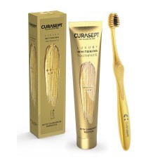 CURASEPT GOLD LUXURY WHITENING DENTIFRICIO 75 ML + SPAZZOLINO