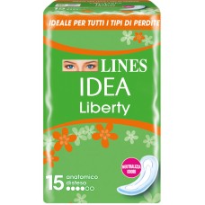 LINES IDEA ASSORBENTE LIBERTY ANATOMICO 15 PEZZI