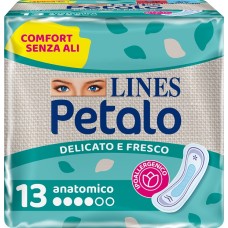LINES PETALO BLU ASSORBENTE ANATOMICO 13 PEZZI