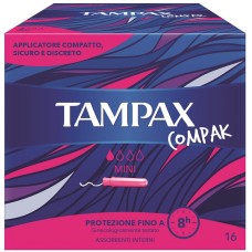 TAMPAX COMPAK ASSORBENTE INTERNO MINI 16 PEZZI TAMPAX COMPAK ASSORBENTE INTERNO MINI 16 PEZZI