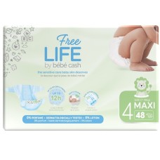 FREELIFE BY BEBECASH MAXI TAGLIA 4 7-18 KG GIROVITA 38-60 CM 48 PEZZI