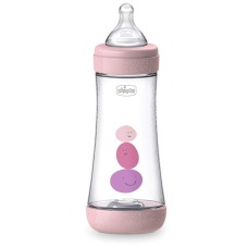 CHICCO BIBERON PERFECT 5 GIRL 300 ML IN SILICONE 3 FORI