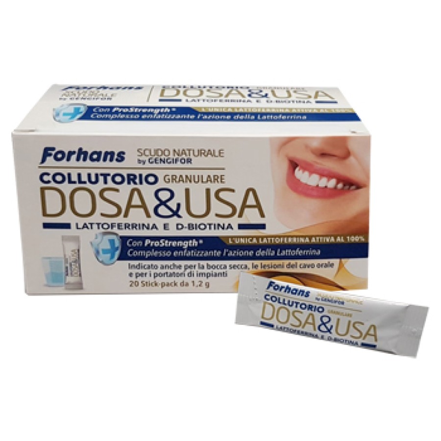 FORHANS DOSA & USA COLLUTORIO GRANULARE 20 STICK PACK FORHANS DOSA & USA COLLUTORIO GRANULARE 20 STICK PACK