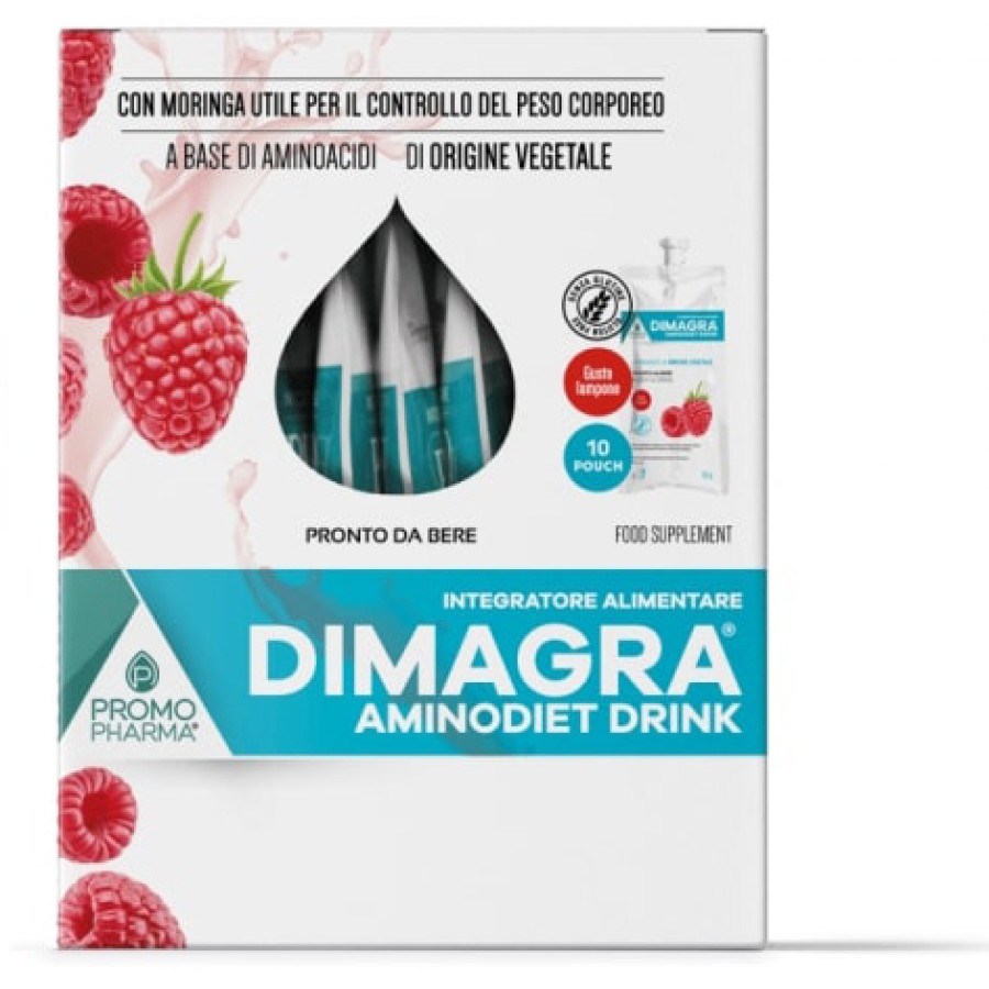 DIMAGRA AMINODIET DRINK LAMPONE 10 POUCH DA 80 G DIMAGRA AMINODIET DRINK LAMPONE 10 POUCH DA 80 G