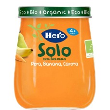 HERO BABY OMOGENEIZZATO PERA BANANA CAROTA 100% BIO 120 G