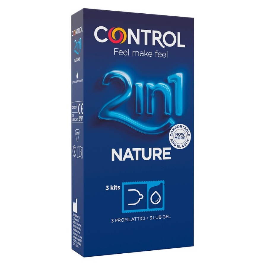 CONTROL 2IN1 NATURE 2,0 + NATURE LUBE 3+ 3 PEZZI CONTROL 2IN1 NATURE 2,0 + NATURE LUBE 3+ 3 PEZZI
