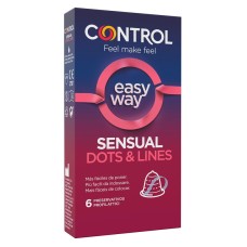 PROFILATTICO CONTROL SENSUAL DOTS&LINES EASY WAY 6 PEZZI PROFILATTICO CONTROL SENSUAL DOTS&LINES EASY WAY 6 PEZZI