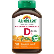 JAMIESON VITAMINA D MASTICABILE ARANCIA 100 COMPRESSE