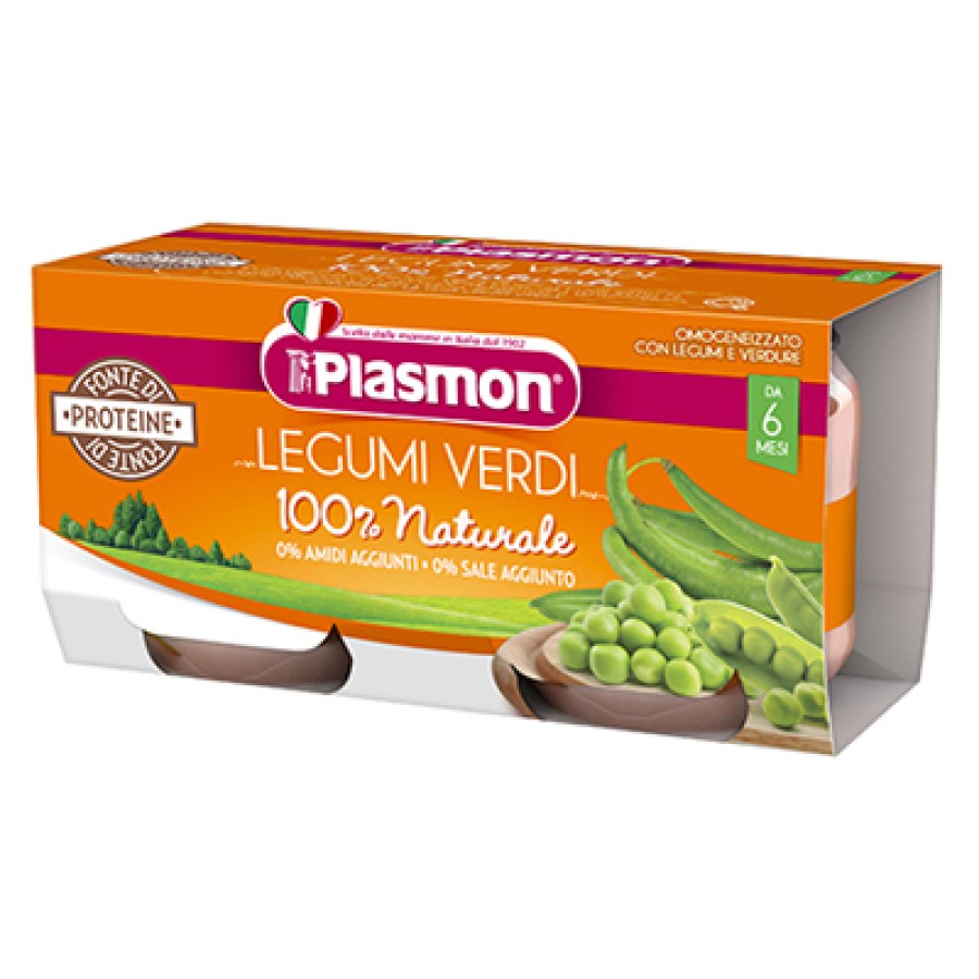 PLASMON OMOGENEIZZATO LEGUMI VERDI 2X80 G PLASMON OMOGENEIZZATO LEGUMI VERDI 2X80 G