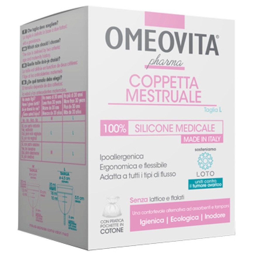 OMEOVITA PHARMA COPPETTA MESTRUALE TAGLIA L + SACCHETTO COTONE