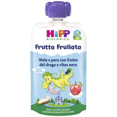 HIPP BIO FRUTTA FRULLATA DRAGONE MELA PERA FRUTTA DEL DRAGO RIBES NERO 90 G
