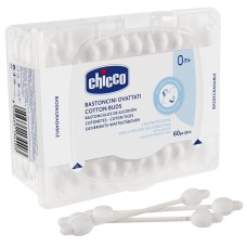 CHICCO BASTONCINI COTONATI 60 PEZZI CHICCO BASTONCINI COTONATI 60 PEZZI