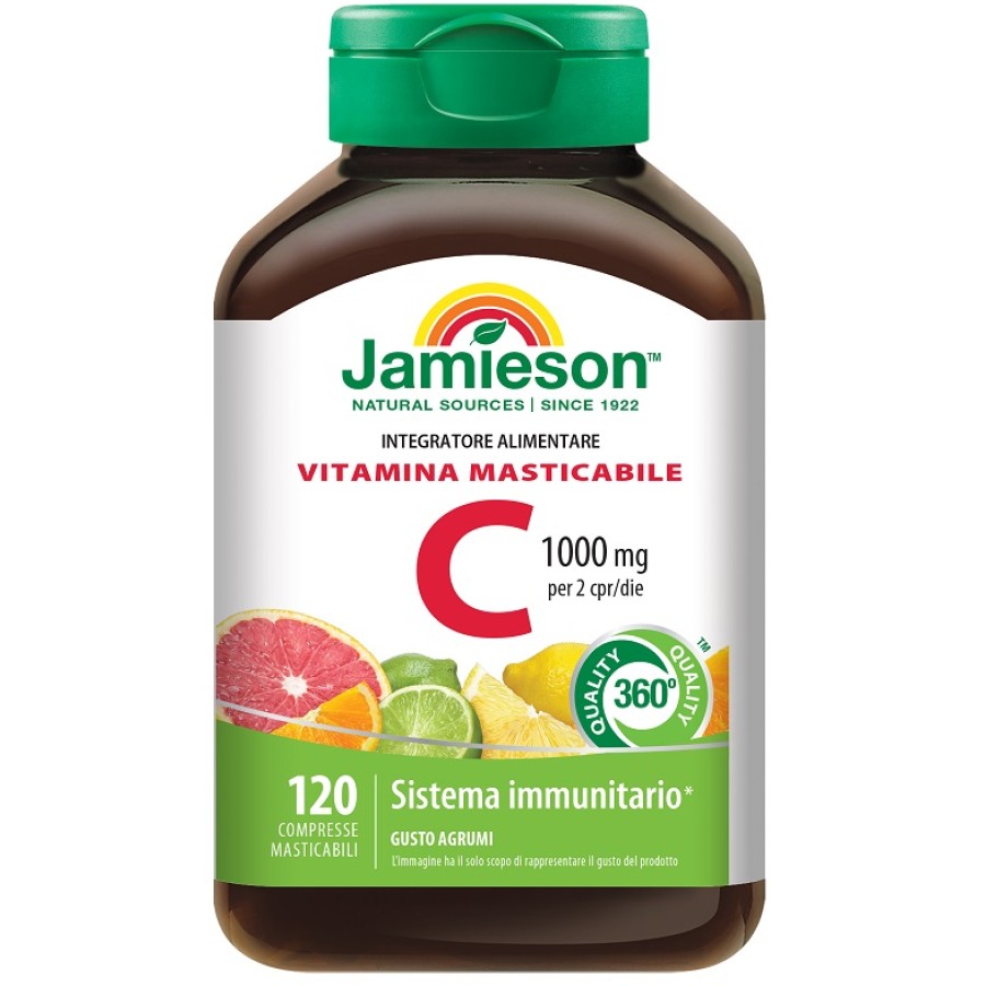 JAMIESON VITAMINA C 1000 MASTICABILE AGRUMI 120 COMPRESSE